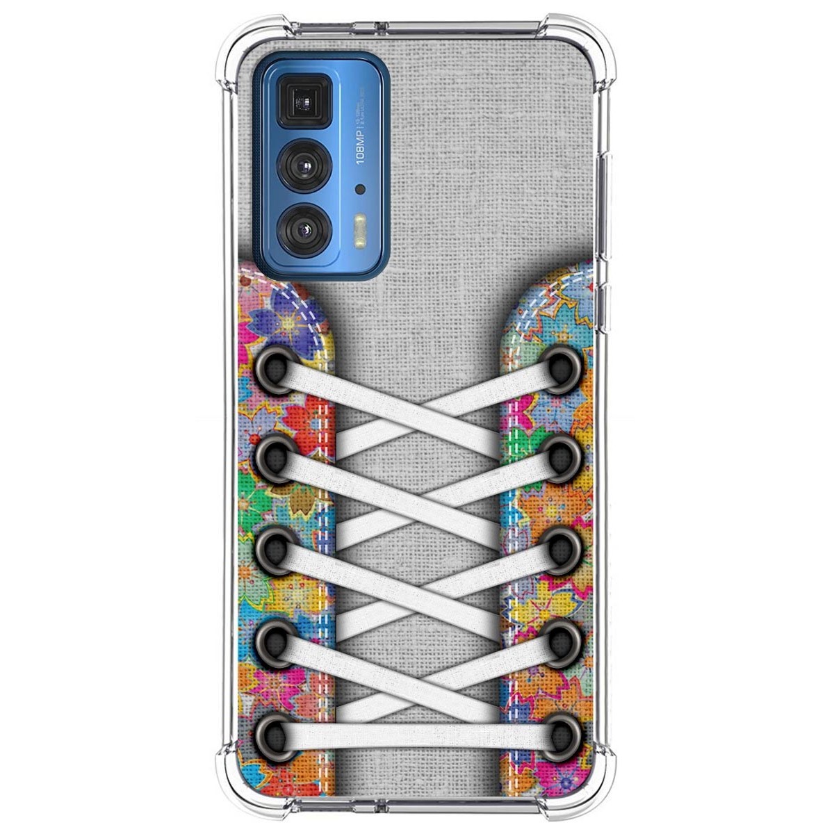 Funda Silicona Antigolpes para Motorola Edge 20 Pro diseño Zapatillas 04 Dibujos