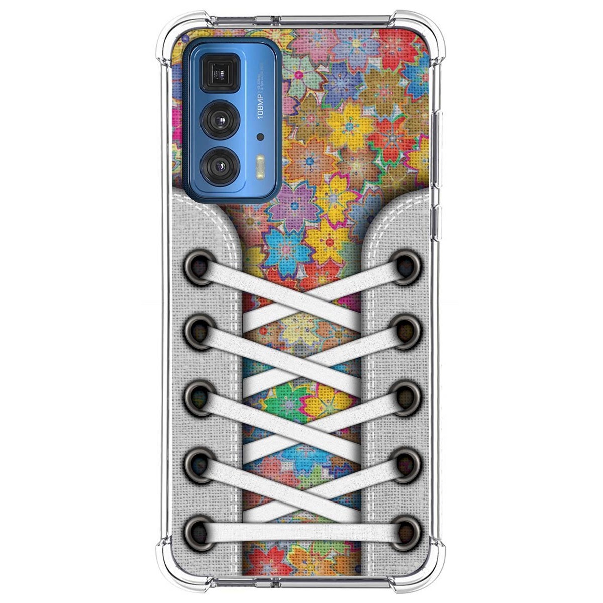 Funda Silicona Antigolpes para Motorola Edge 20 Pro diseño Zapatillas 05 Dibujos