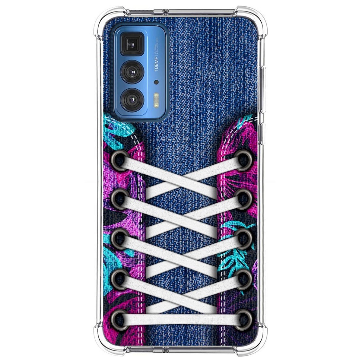 Funda Silicona Antigolpes para Motorola Edge 20 Pro diseño Zapatillas 06 Dibujos