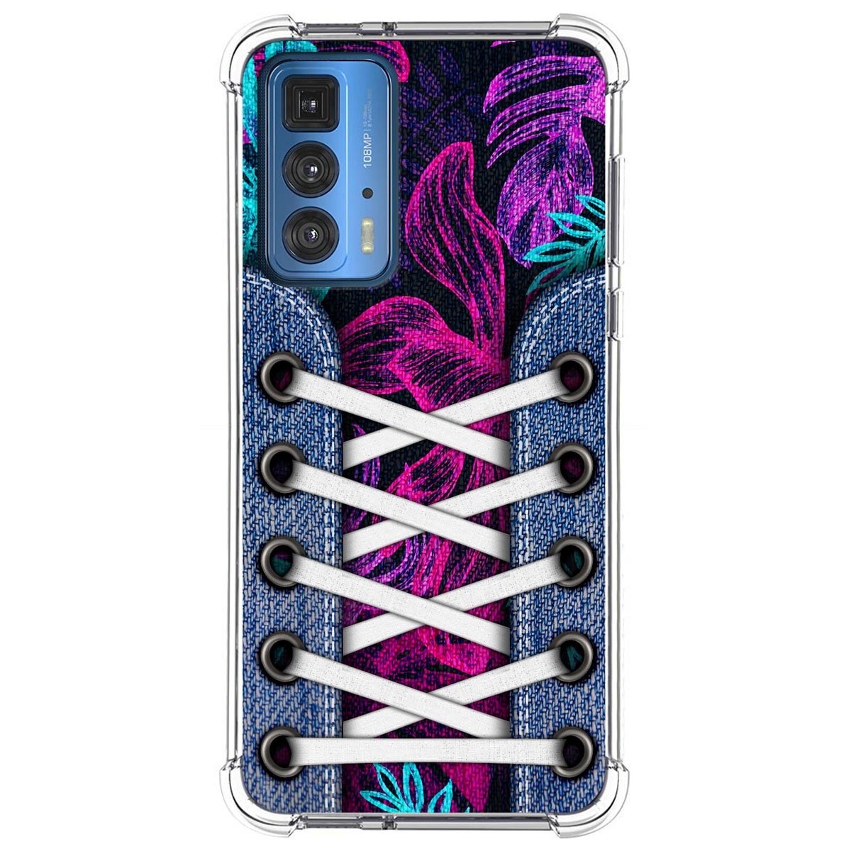 Funda Silicona Antigolpes para Motorola Edge 20 Pro diseño Zapatillas 07 Dibujos