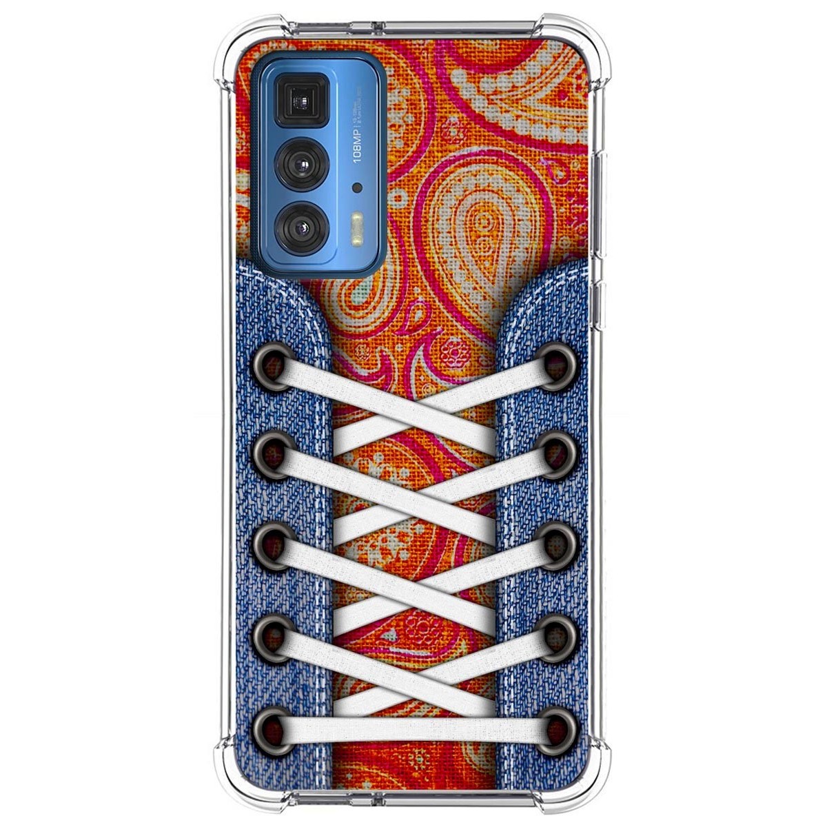 Funda Silicona Antigolpes para Motorola Edge 20 Pro diseño Zapatillas 10 Dibujos
