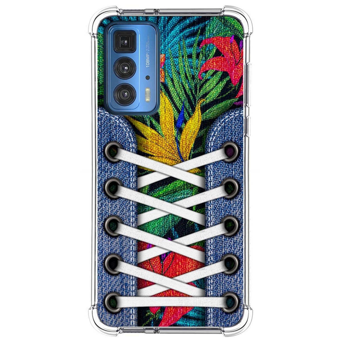 Funda Silicona Antigolpes para Motorola Edge 20 Pro diseño Zapatillas 12 Dibujos