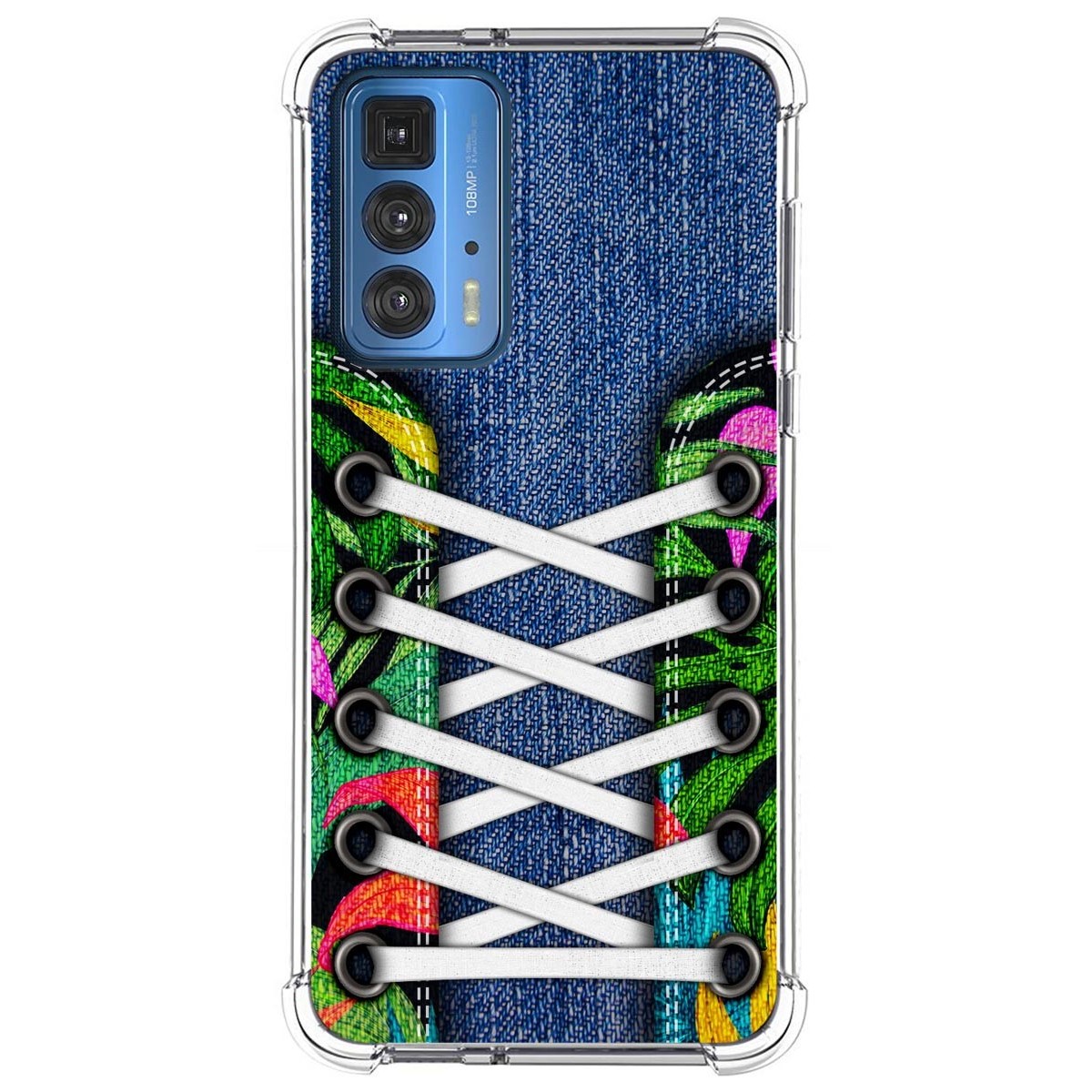 Funda Silicona Antigolpes para Motorola Edge 20 Pro diseño Zapatillas 13 Dibujos