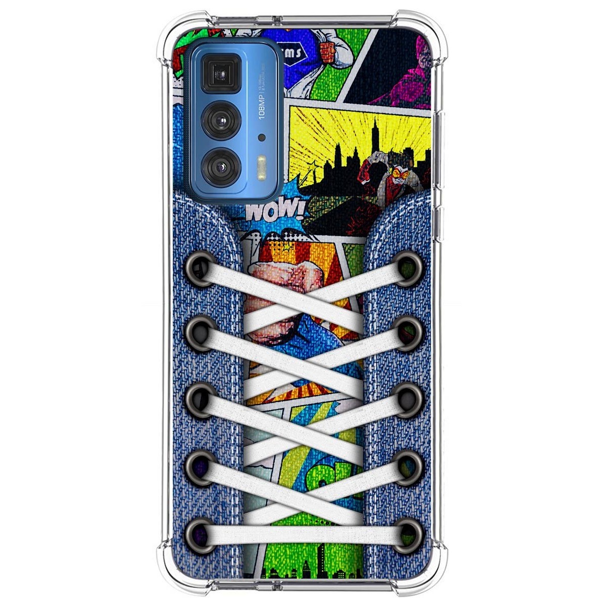 Funda Silicona Antigolpes para Motorola Edge 20 Pro diseño Zapatillas 14 Dibujos