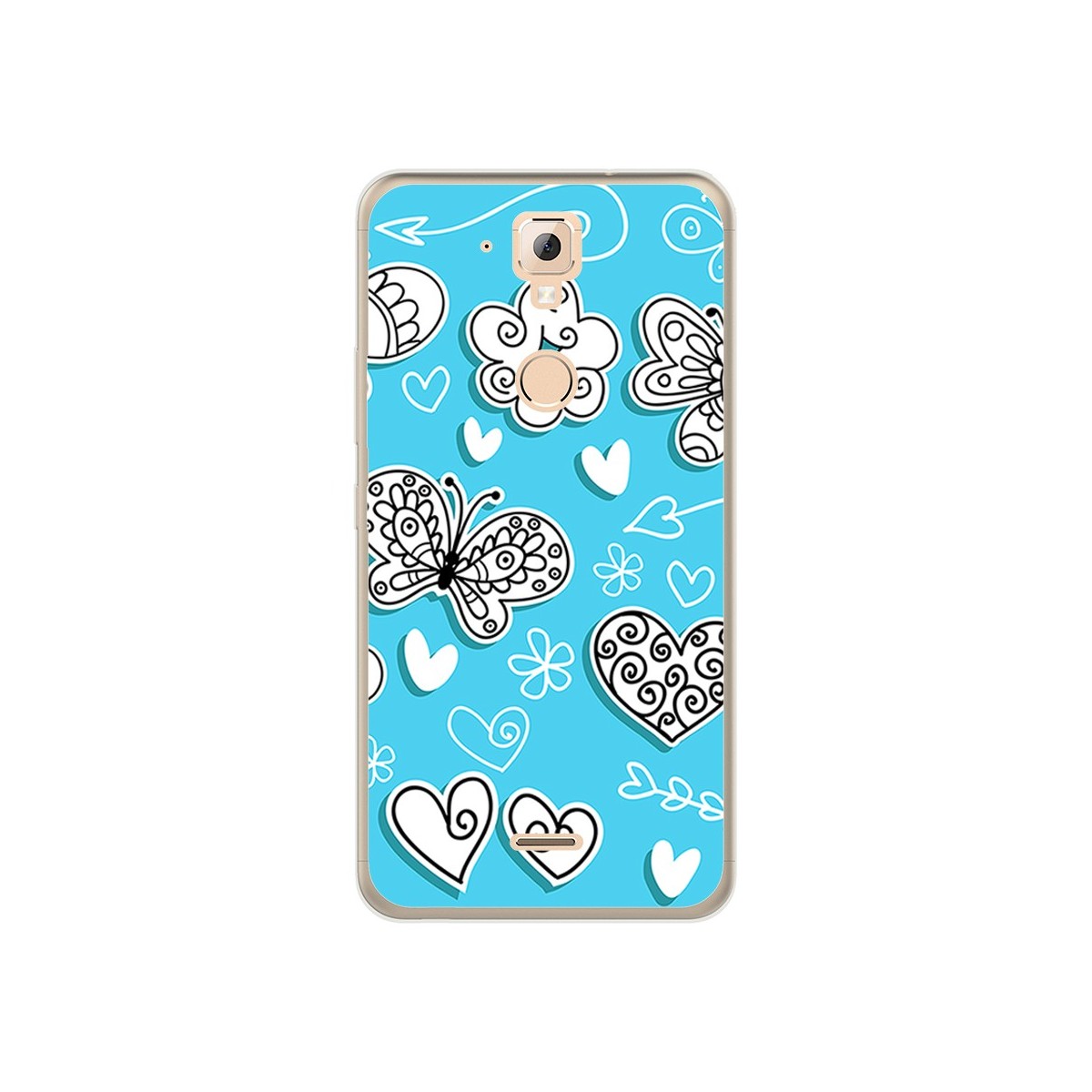 Funda Gel Tpu para Hisense F23 Diseño Mariposas Dibujos