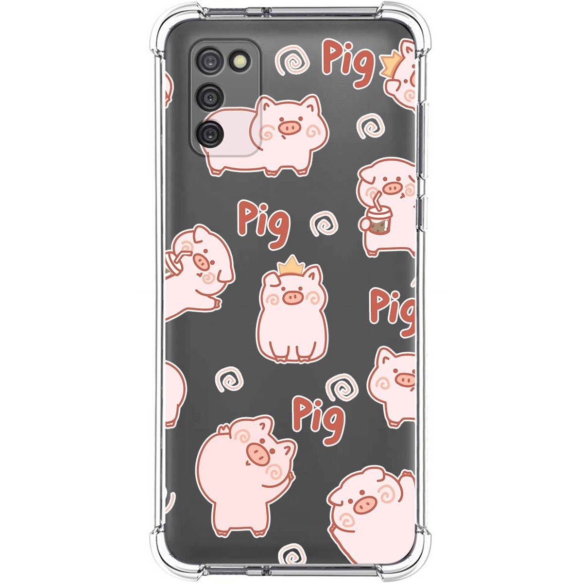 Funda Silicona Antigolpes para Samsung Galaxy A03s diseño Cerdos Dibujos
