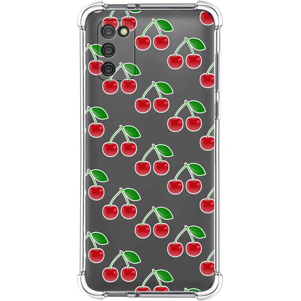 Funda Silicona Antigolpes para Samsung Galaxy A03s diseño Cerezas Dibujos