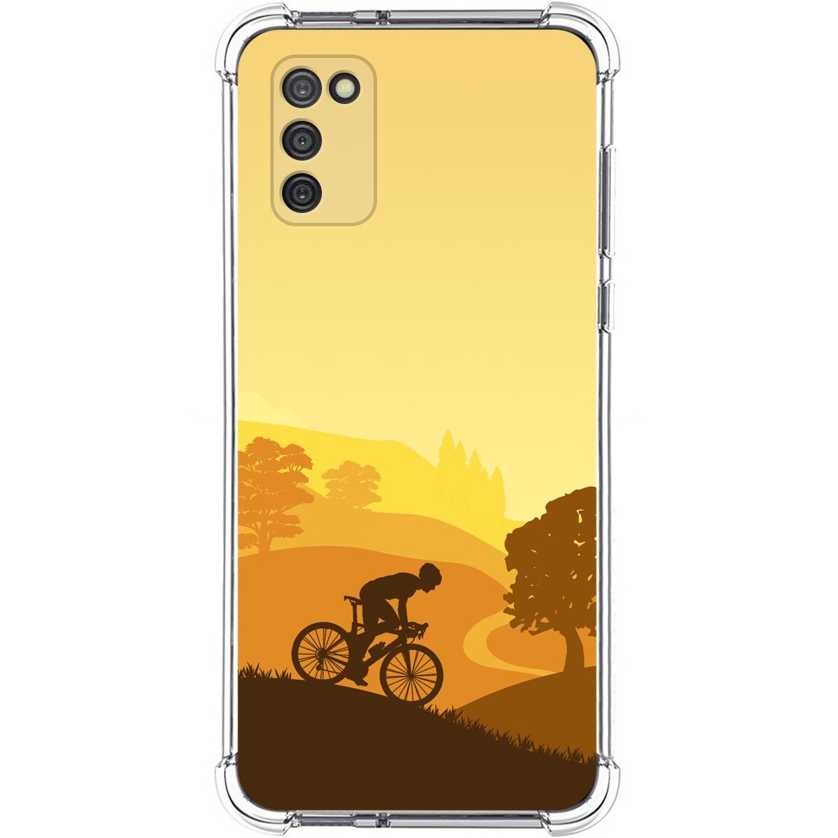 Funda Silicona Antigolpes para Samsung Galaxy A03s diseño Ciclista Dibujos