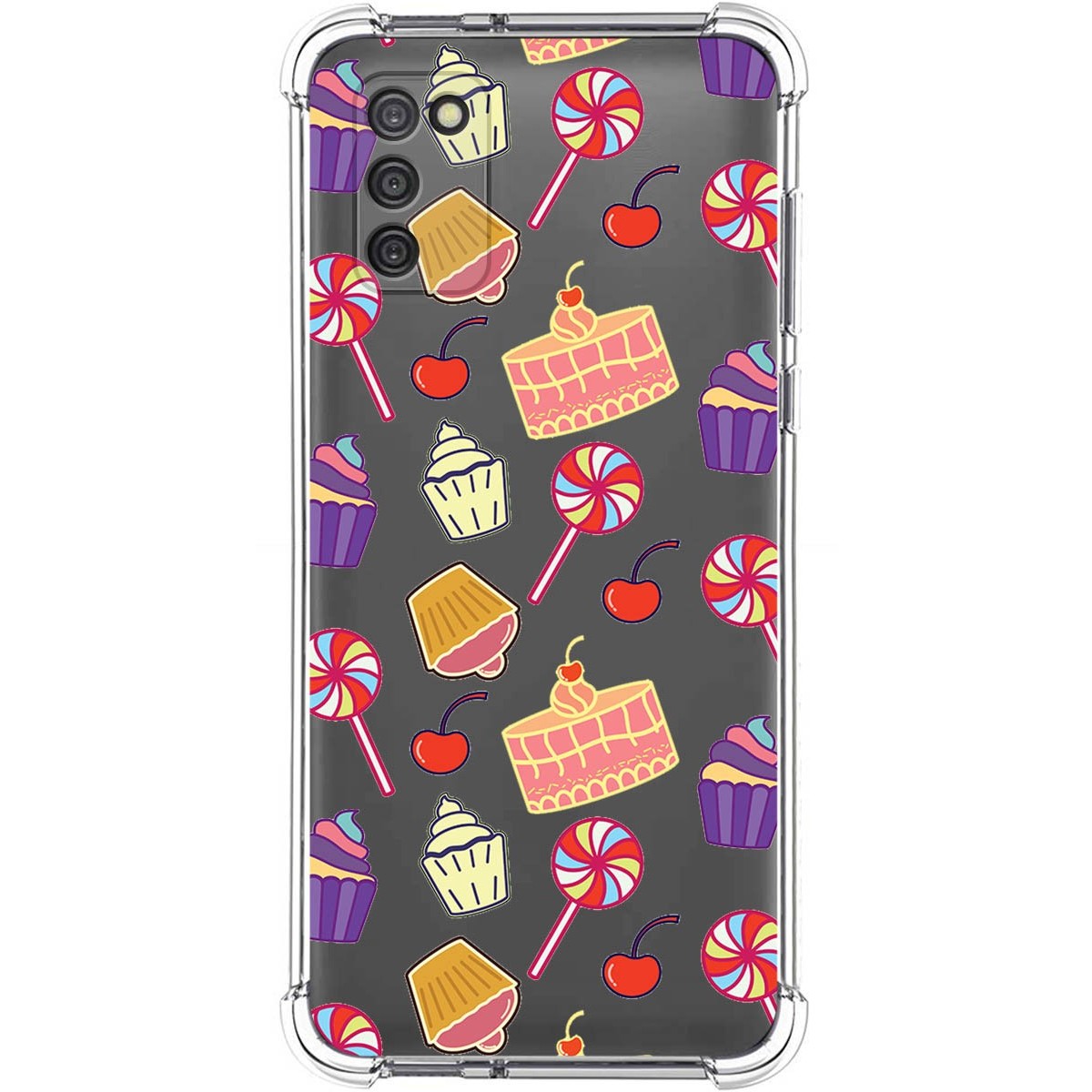 Funda Silicona Antigolpes para Samsung Galaxy A03s diseño Dulces 01 Dibujos
