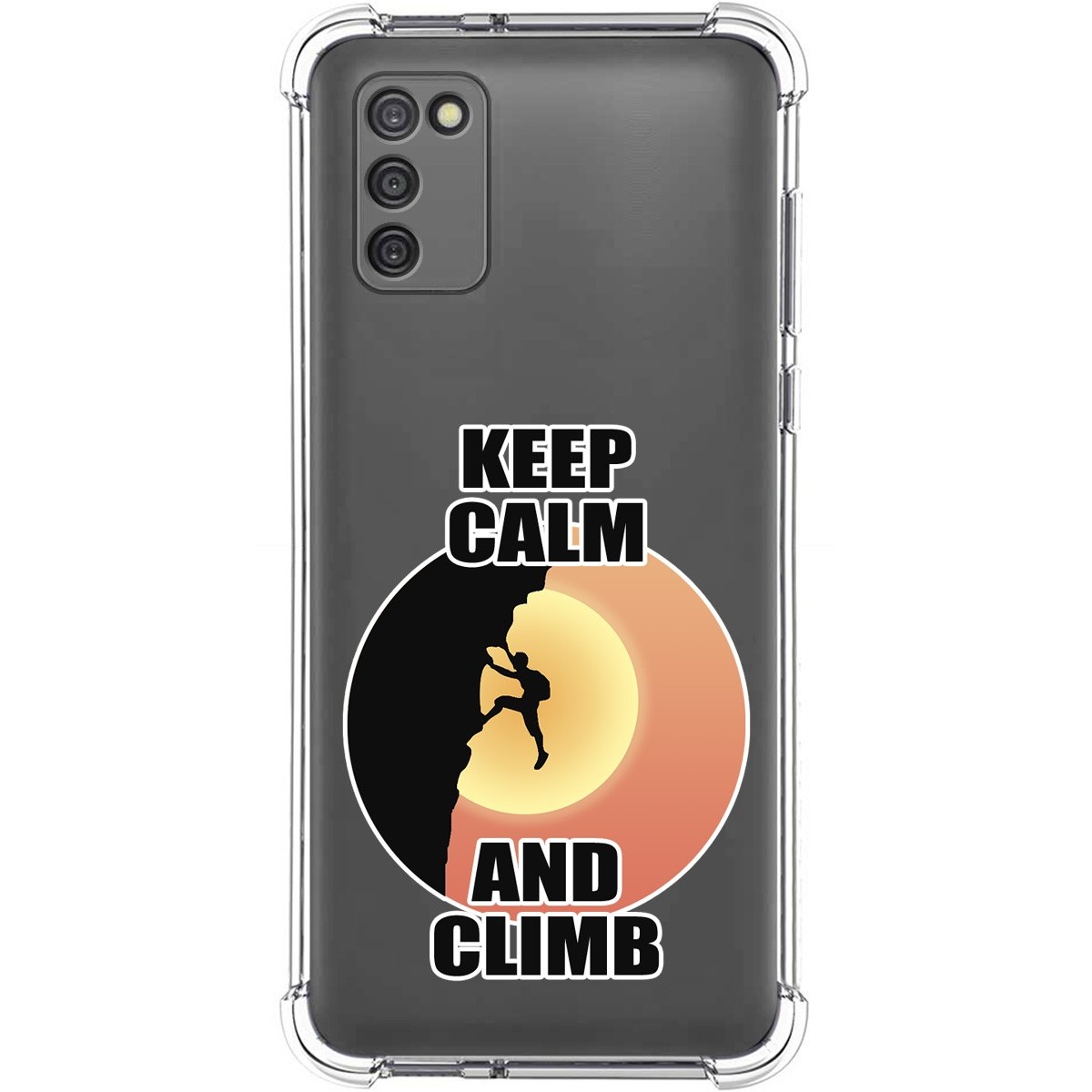 Funda Silicona Antigolpes para Samsung Galaxy A03s diseño Hombre Escalada Dibujos