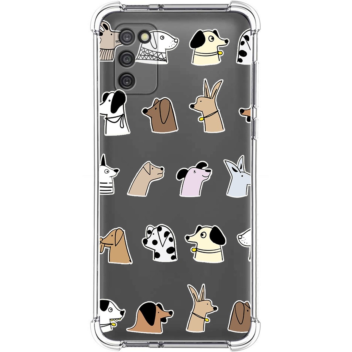 Funda Silicona Antigolpes para Samsung Galaxy A03s diseño Perros Dibujos