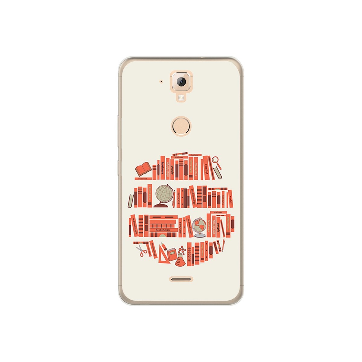 Funda Gel Tpu para Hisense F23 Diseño Mundo Libro Dibujos