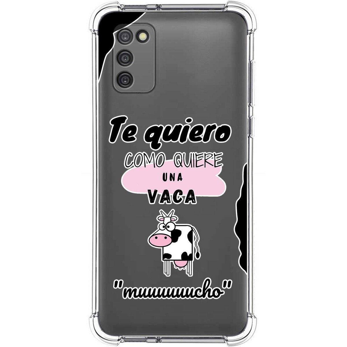 Funda Silicona Antigolpes para Samsung Galaxy A03s diseño Vaca Dibujos