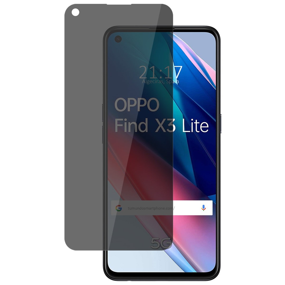 Protector Pantalla hidrogel Privacidad Antiespías para Oppo Find X3 Lite 5G