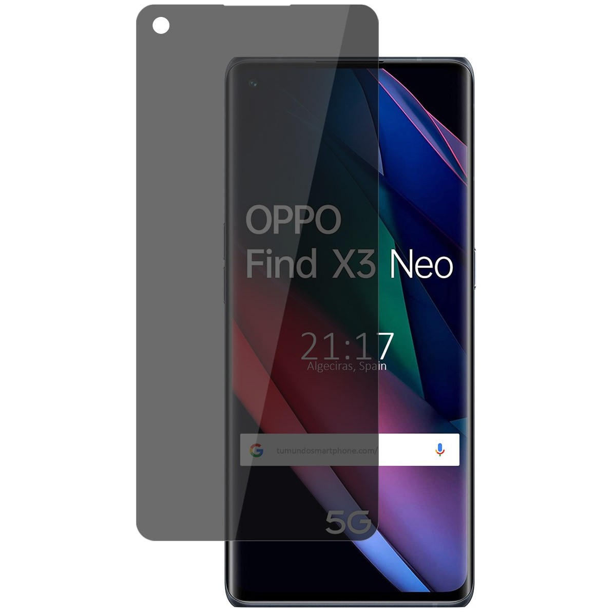 Protector Pantalla hidrogel Privacidad Antiespías para Oppo Find X3 Neo 5G