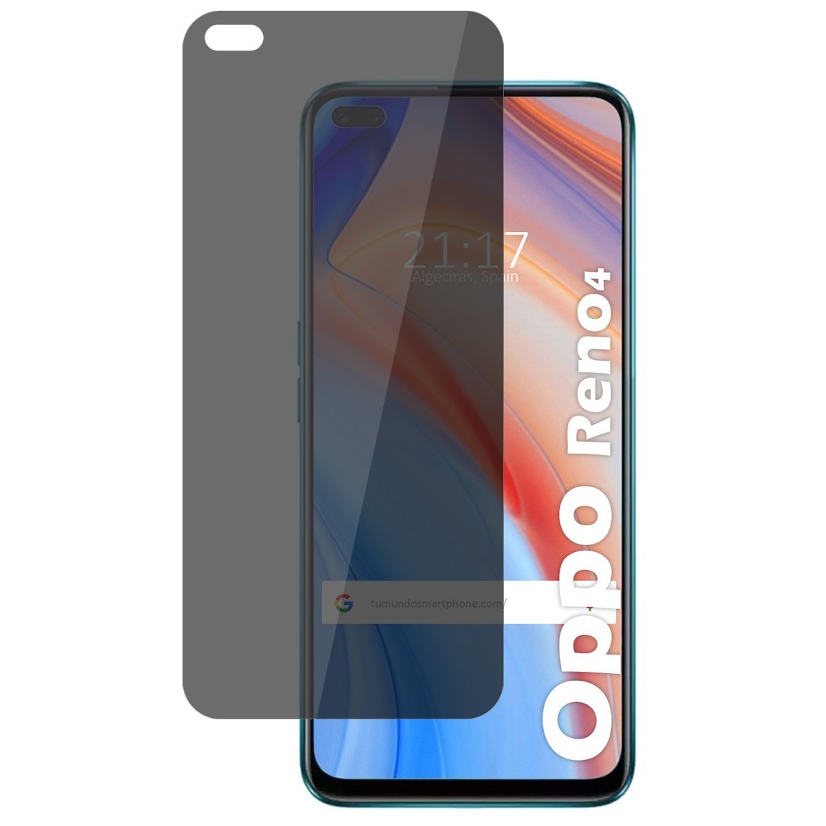 Protector Pantalla hidrogel Privacidad Antiespías para Oppo Reno 4 5G