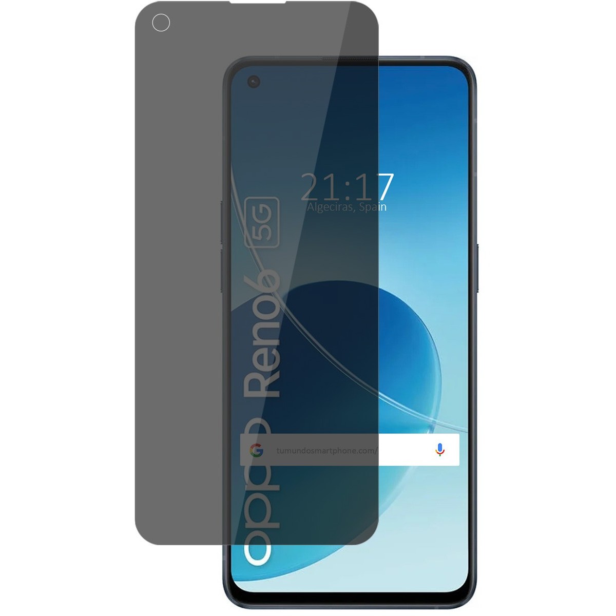 Protector Pantalla hidrogel Privacidad Antiespías para Oppo Reno 6 5G