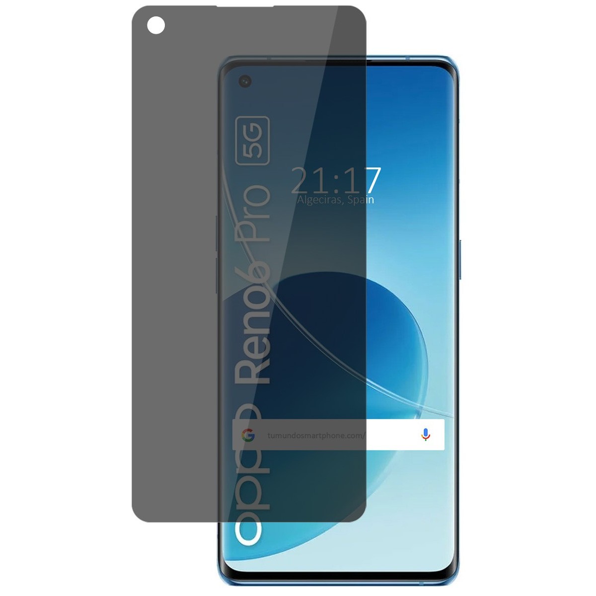 Protector Pantalla hidrogel Privacidad Antiespías para Oppo Reno 6 Pro 5G