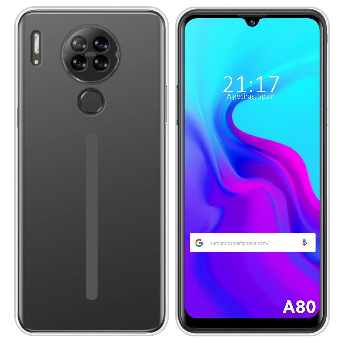 Funda Silicona Gel TPU Transparente para Blackview A80 / A80s