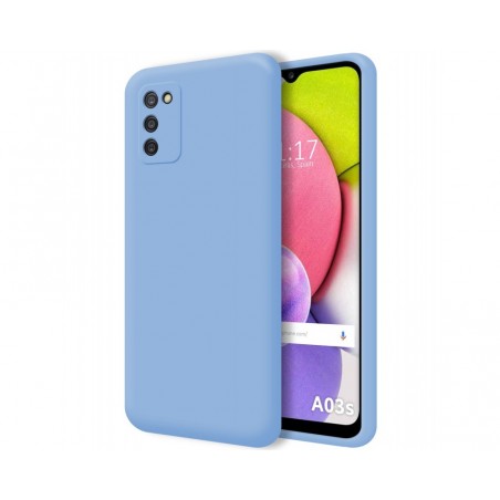 Funda Silicona Líquida Ultra Suave para Samsung Galaxy A03s color Azul