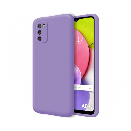 Funda Silicona Líquida Ultra Suave para Samsung Galaxy A03s color Morada