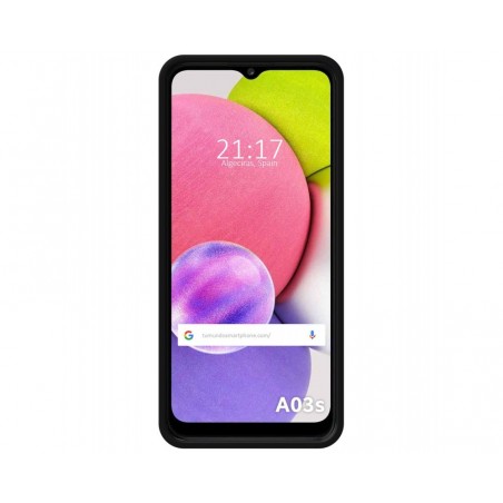 Funda Silicona Líquida Ultra Suave para Samsung Galaxy A03s color Negra