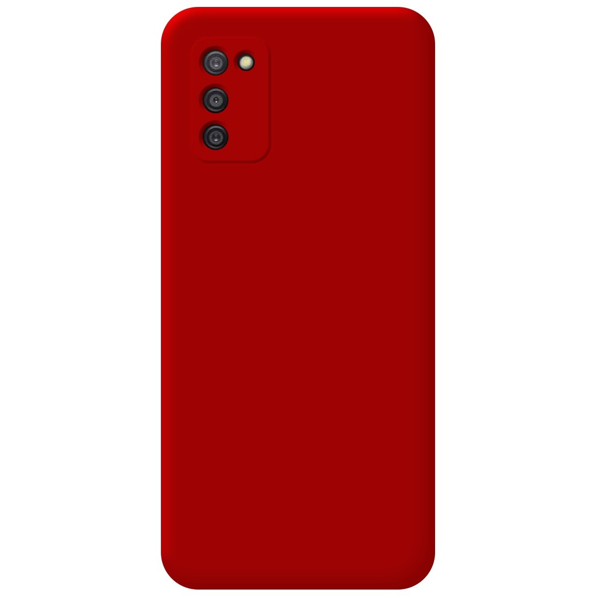 Funda Silicona Líquida Ultra Suave para Samsung Galaxy A03s color Roja