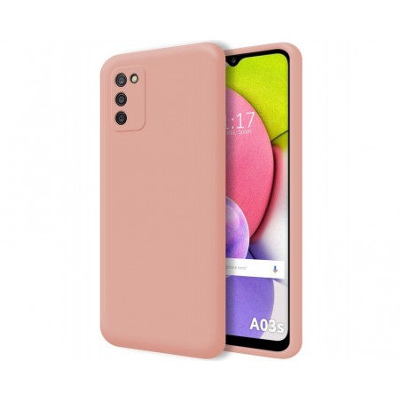 Funda Silicona Líquida Ultra Suave para Samsung Galaxy A03s color Rosa