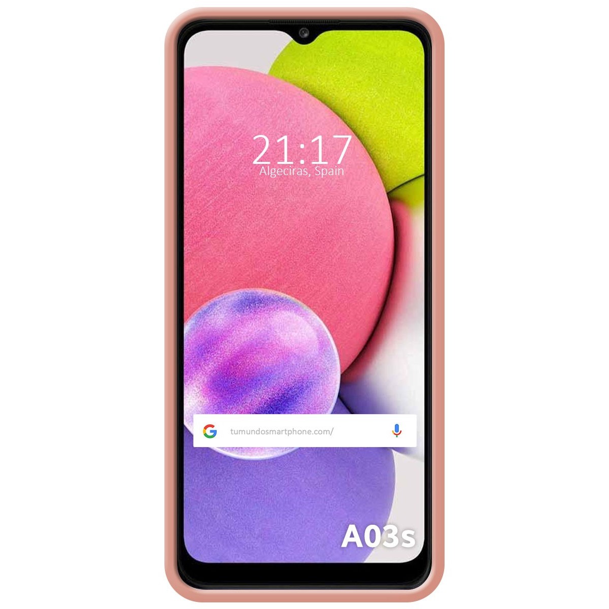 Funda Silicona Líquida Ultra Suave para Samsung Galaxy A03s color Rosa