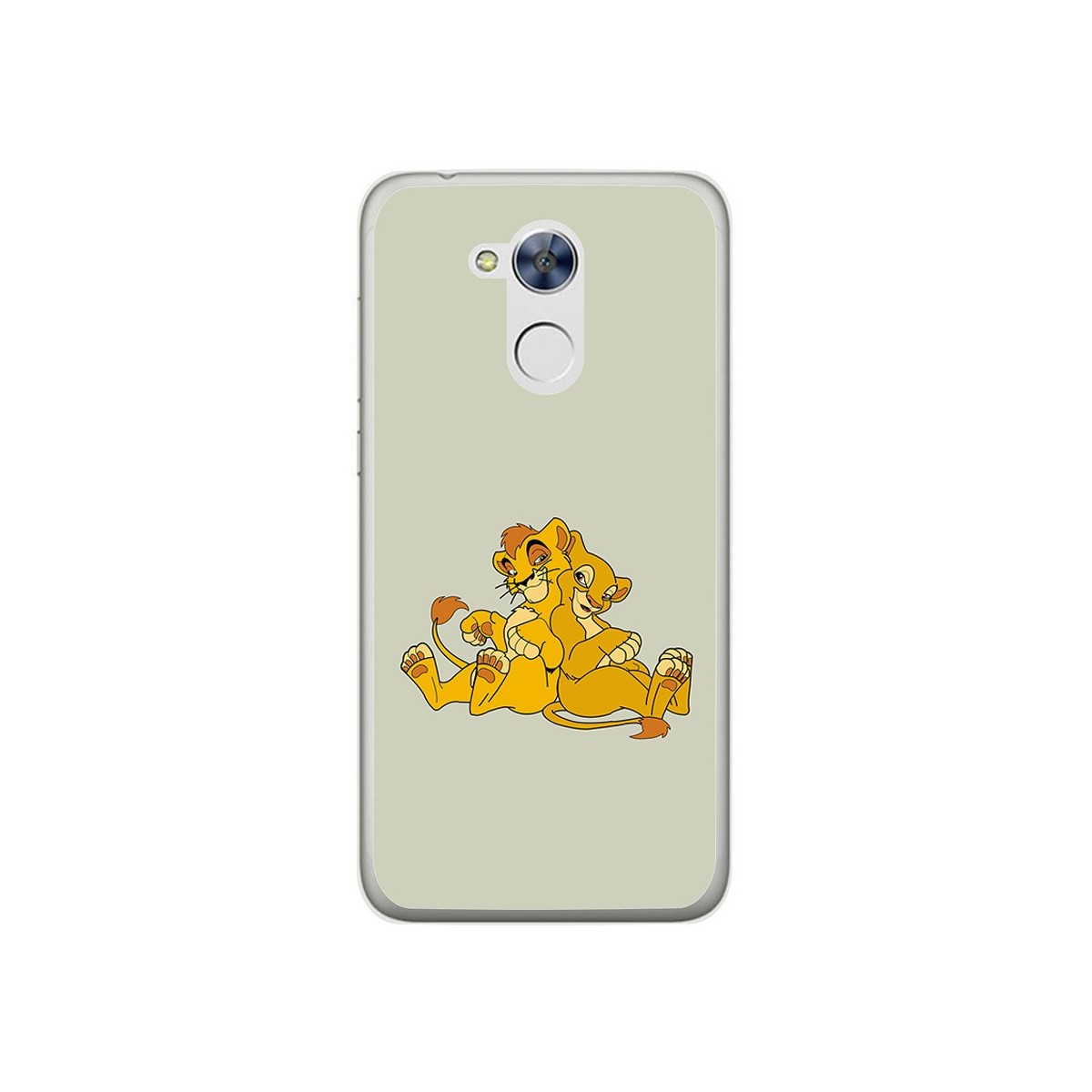 Funda Gel Tpu para Huawei Honor 6A Diseño Leones Dibujos