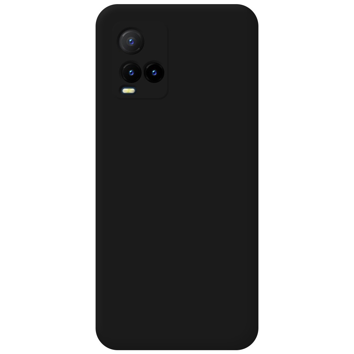 Funda Silicona Líquida Ultra Suave para Vivo Y21 / Y21s / Y33s Color Negra
