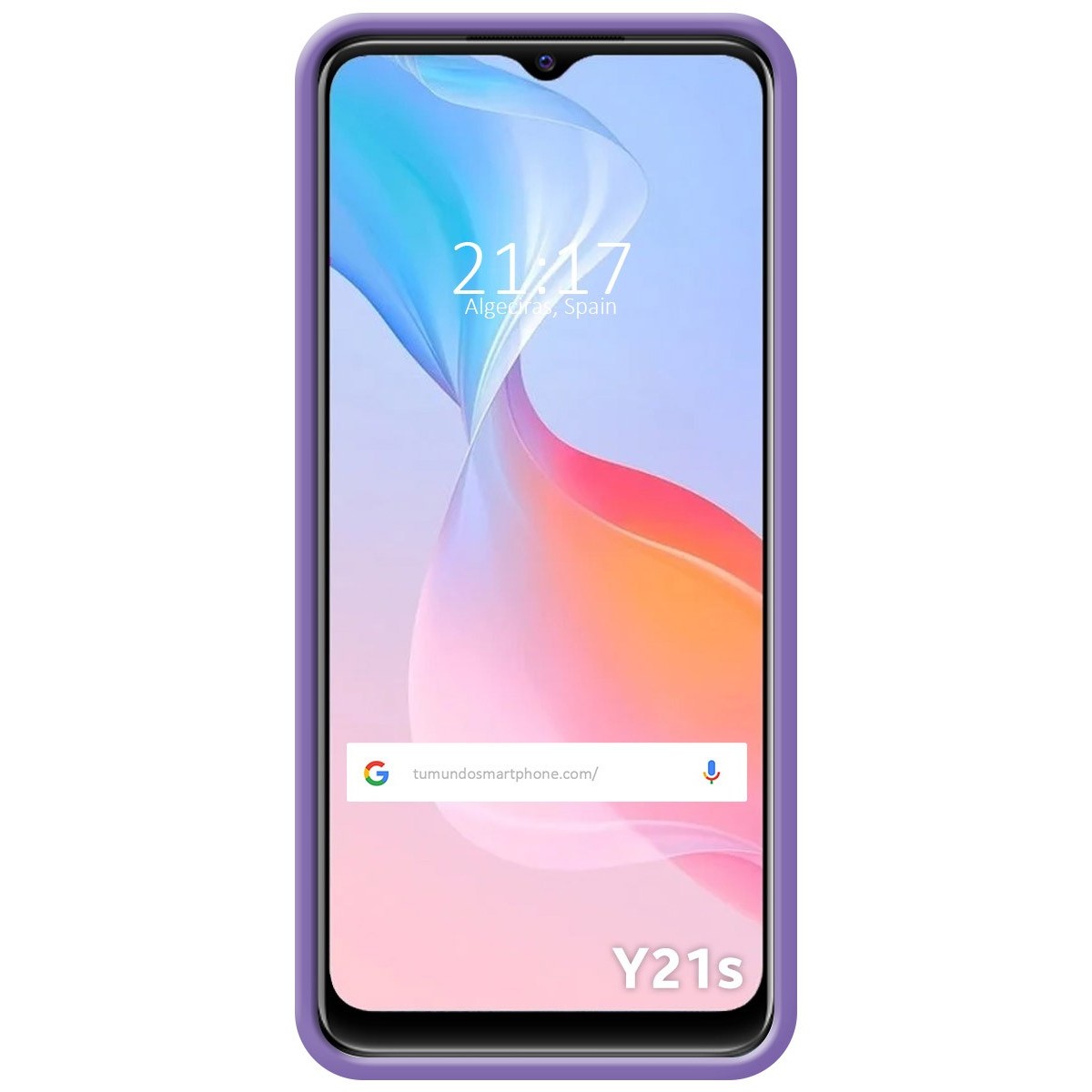 Funda Silicona Líquida Ultra Suave para Vivo Y21 / Y21s / Y33s Color Morada