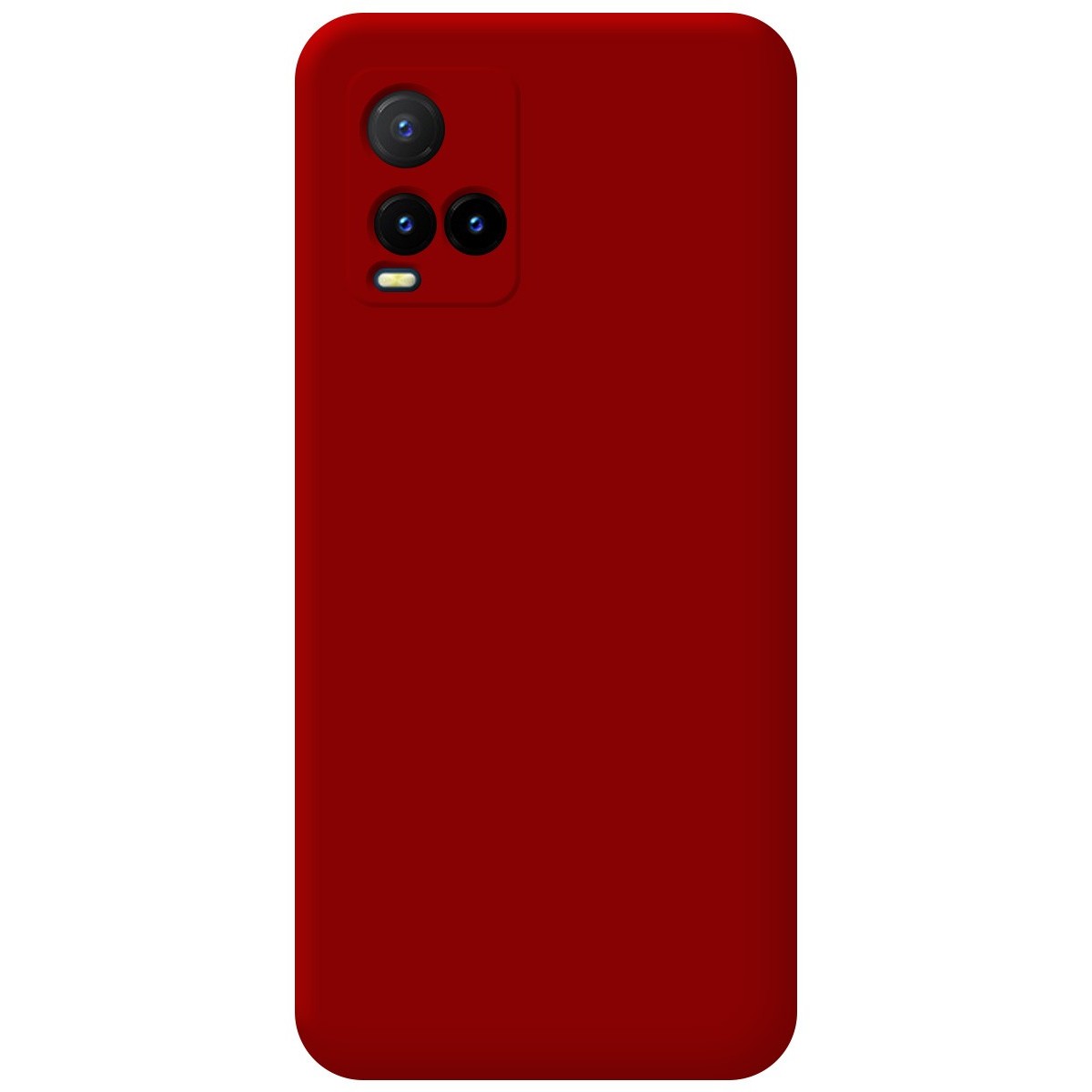 Funda Silicona Líquida Ultra Suave para Vivo Y21 / Y21s / Y33s Color Roja