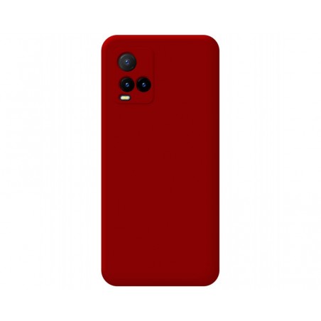 Funda Silicona Líquida Ultra Suave para Vivo Y21 / Y21s / Y33s Color Roja