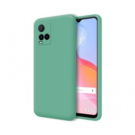 Funda Silicona Líquida Ultra Suave para Vivo Y21 / Y21s / Y33s Color Verde