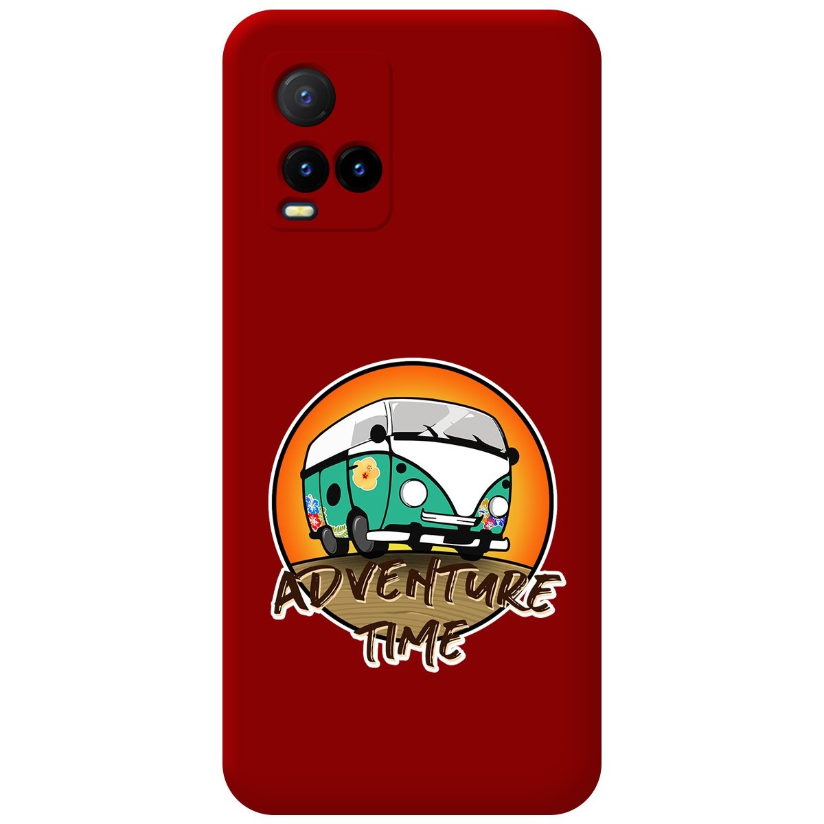 Funda Silicona Líquida Roja para Vivo Y21 / Y21s / Y33s diseño Adventure Time Dibujos
