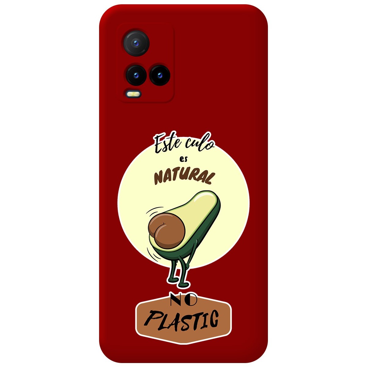 Funda Silicona Líquida Roja para Vivo Y21 / Y21s / Y33s diseño Culo Natural Dibujos