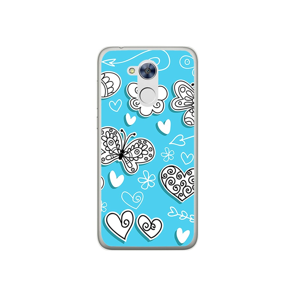 Funda Gel Tpu para Huawei Honor 6A Diseño Mariposas Dibujos