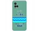Funda Silicona Líquida Verde para Vivo Y21 / Y21s / Y33s diseño Agua Dibujos