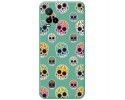 Funda Silicona Líquida Verde para Vivo Y21 / Y21s / Y33s diseño Catrina Dibujos