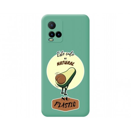 Funda Silicona Líquida Verde para Vivo Y21 / Y21s / Y33s diseño Culo Natural Dibujos