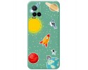 Funda Silicona Líquida Verde para Vivo Y21 / Y21s / Y33s diseño Espacio Dibujos