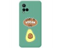 Funda Silicona Líquida Verde para Vivo Y21 / Y21s / Y33s diseño Vegan Life Dibujos