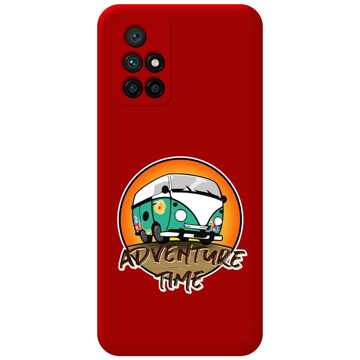 Funda Silicona Líquida Roja para Xiaomi Redmi 10 (2021/2022) diseño Adventure Time Dibujos