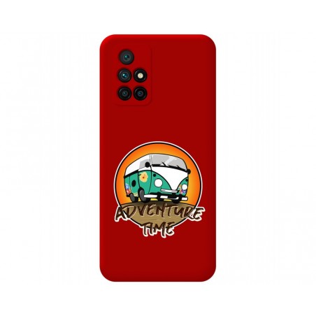 Funda Silicona Líquida Roja para Xiaomi Redmi 10 (2021/2022) diseño Adventure Time Dibujos