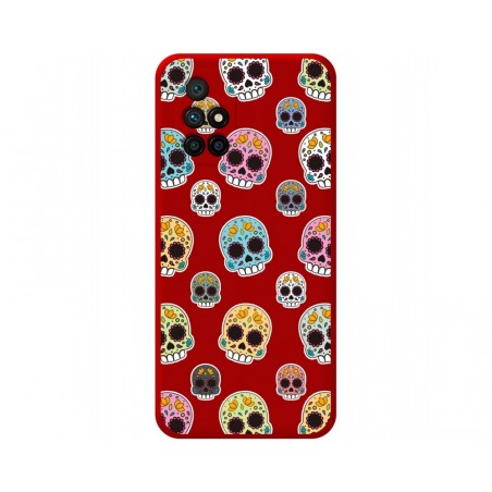 Funda Silicona Líquida Roja para Xiaomi Redmi 10 (2021/2022) diseño Catrina Dibujos
