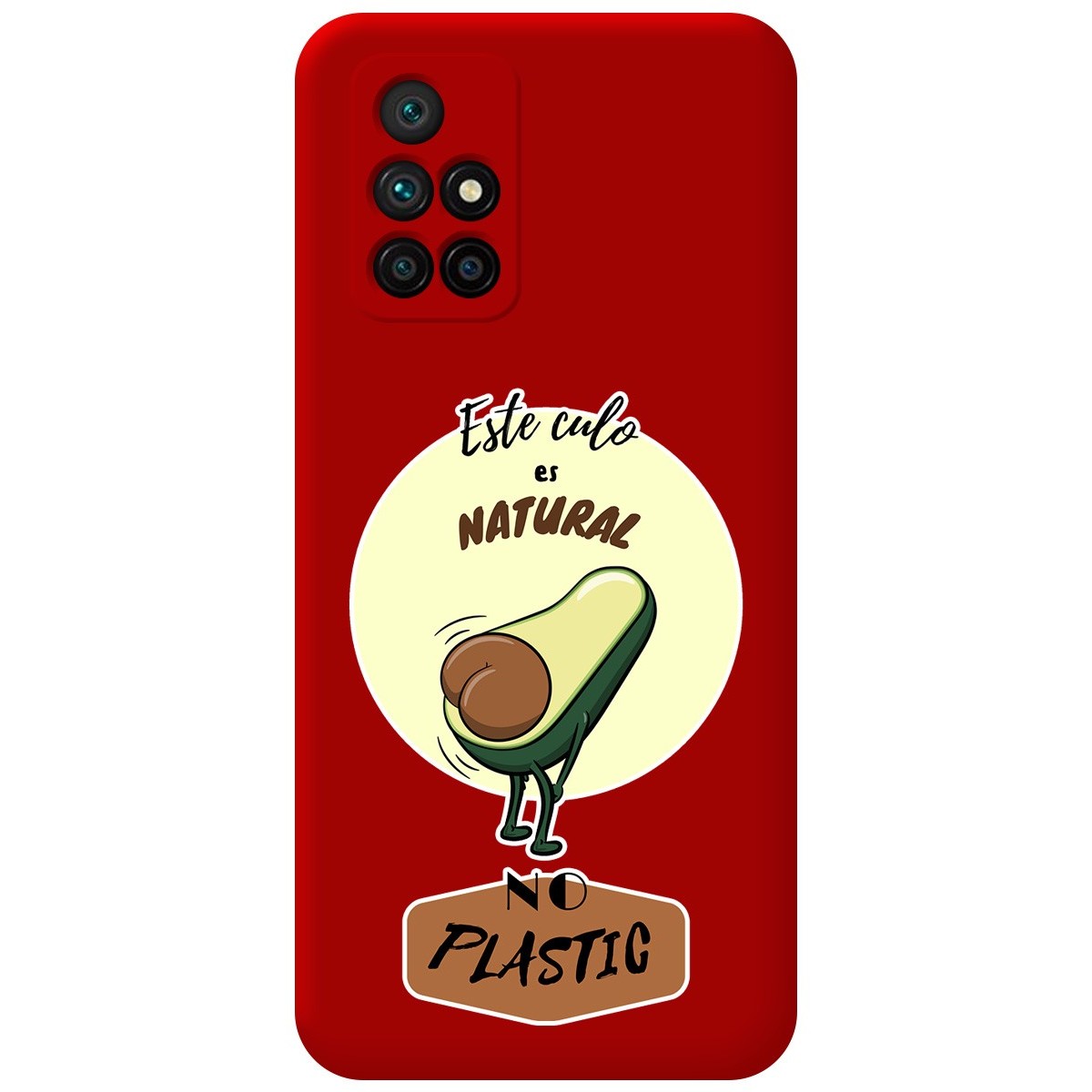 Funda Silicona Líquida Roja para Xiaomi Redmi 10 (2021/2022) diseño Culo Natural Dibujos