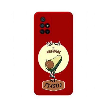 Funda Silicona Líquida Roja para Xiaomi Redmi 10 (2021/2022) diseño Culo Natural Dibujos
