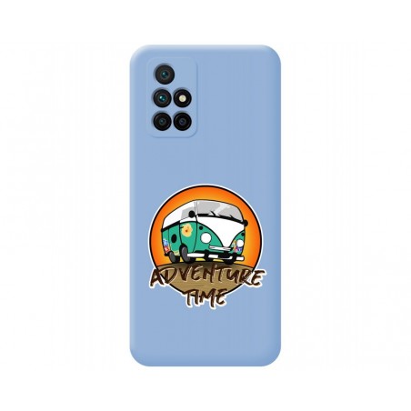 Funda Silicona Líquida Azul para Xiaomi Redmi 10 (2021/2022) diseño Adventure Time Dibujos