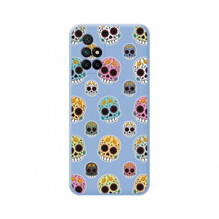 Funda Silicona Líquida Azul para Xiaomi Redmi 10 (2021/2022) diseño Catrina Dibujos